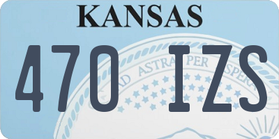 KS license plate 470IZS