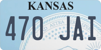 KS license plate 470JAI