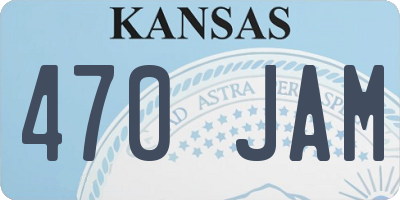 KS license plate 470JAM