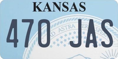 KS license plate 470JAS