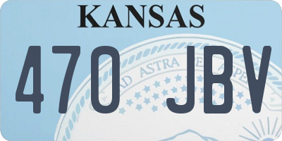 KS license plate 470JBV