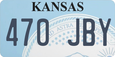 KS license plate 470JBY