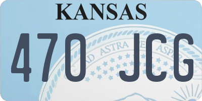 KS license plate 470JCG