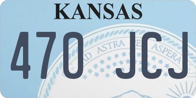 KS license plate 470JCJ