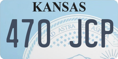 KS license plate 470JCP