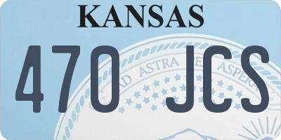 KS license plate 470JCS