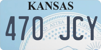 KS license plate 470JCY