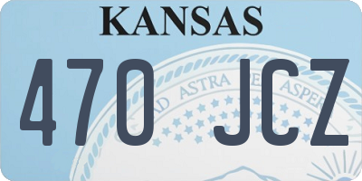 KS license plate 470JCZ