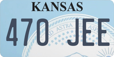 KS license plate 470JEE