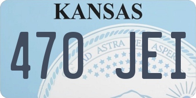 KS license plate 470JEI