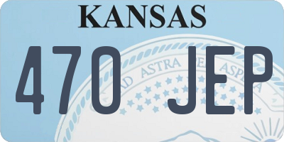 KS license plate 470JEP