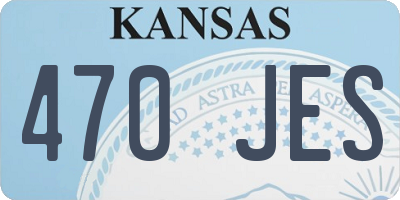 KS license plate 470JES