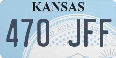 KS license plate 470JFF