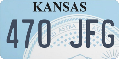 KS license plate 470JFG