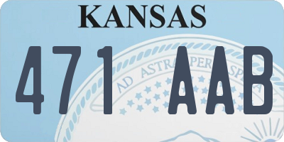 KS license plate 471AAB