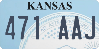 KS license plate 471AAJ