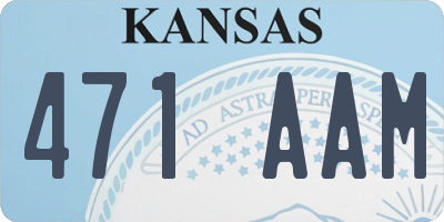 KS license plate 471AAM