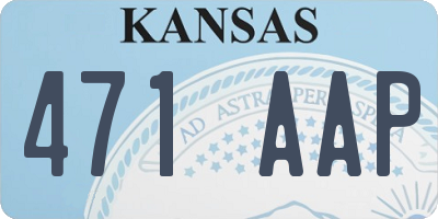 KS license plate 471AAP