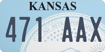 KS license plate 471AAX