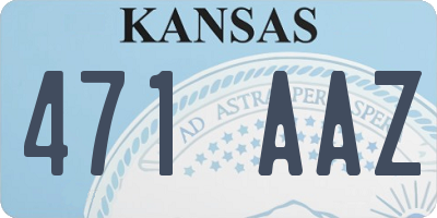 KS license plate 471AAZ