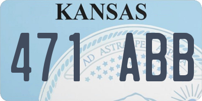 KS license plate 471ABB