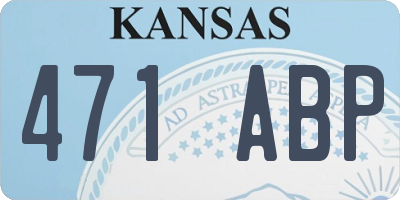 KS license plate 471ABP