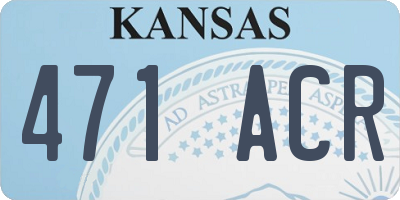 KS license plate 471ACR