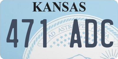 KS license plate 471ADC