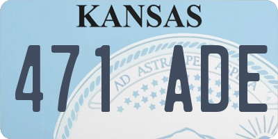 KS license plate 471ADE