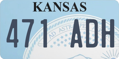 KS license plate 471ADH
