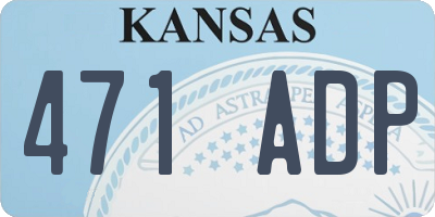 KS license plate 471ADP