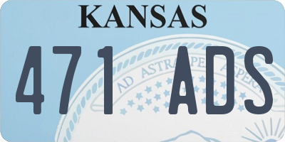 KS license plate 471ADS