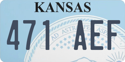 KS license plate 471AEF