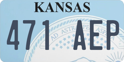 KS license plate 471AEP