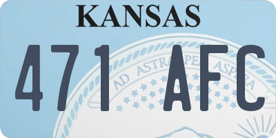 KS license plate 471AFC