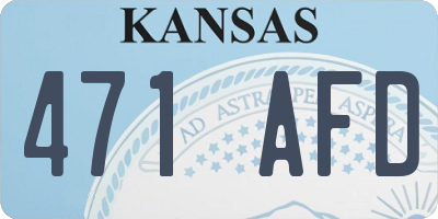 KS license plate 471AFD