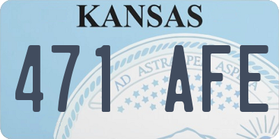 KS license plate 471AFE