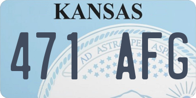 KS license plate 471AFG