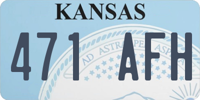 KS license plate 471AFH