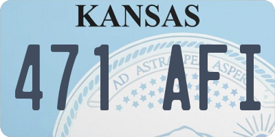 KS license plate 471AFI