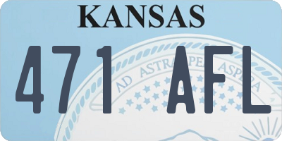 KS license plate 471AFL