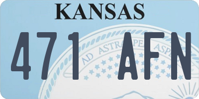 KS license plate 471AFN