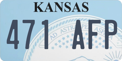 KS license plate 471AFP