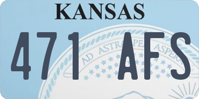 KS license plate 471AFS