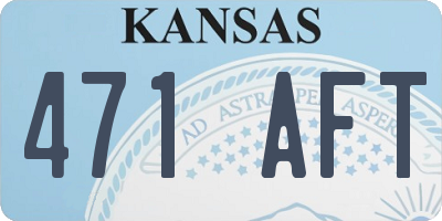 KS license plate 471AFT