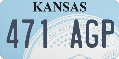 KS license plate 471AGP