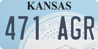 KS license plate 471AGR