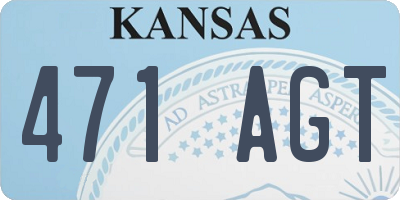KS license plate 471AGT