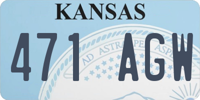 KS license plate 471AGW