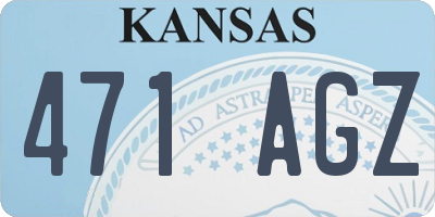 KS license plate 471AGZ